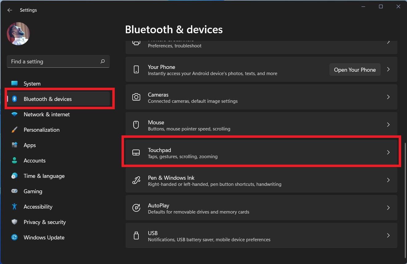 Touchpad Settings Windows 11