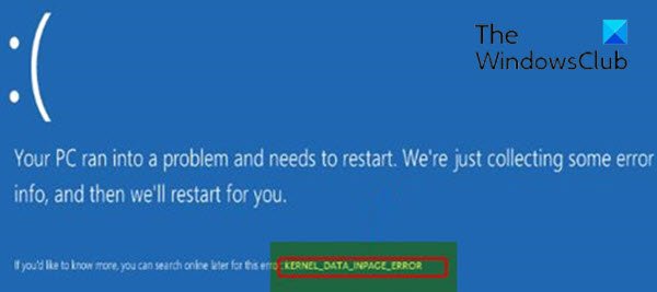 KERNEL_DATA_INPAGE_ERROR Blauw scherm