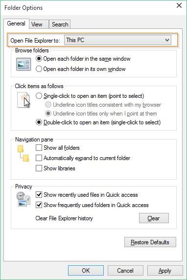 Snelle Toegang Uitschakelen In Windows 10