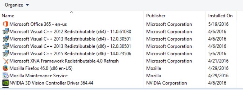 Microsoft Visual C++ Redistributables
