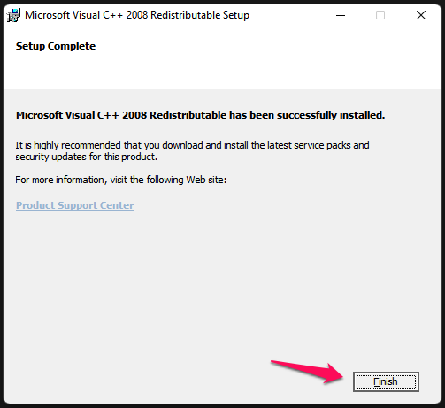 Corrupted Microsoft Visual C Redistributable files (7)