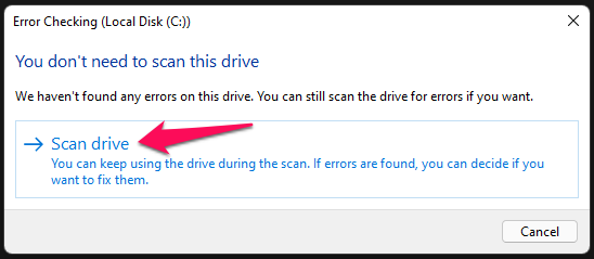 Scan Drive for Errors (5)