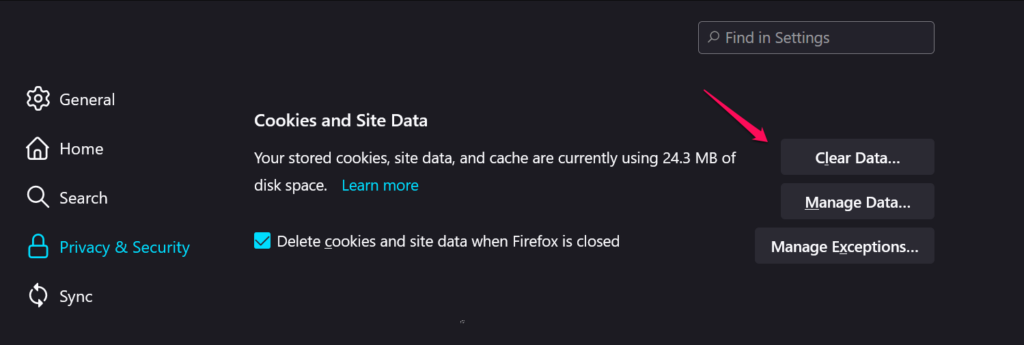 Clear Browser Saved Form Data in Firefox (4)